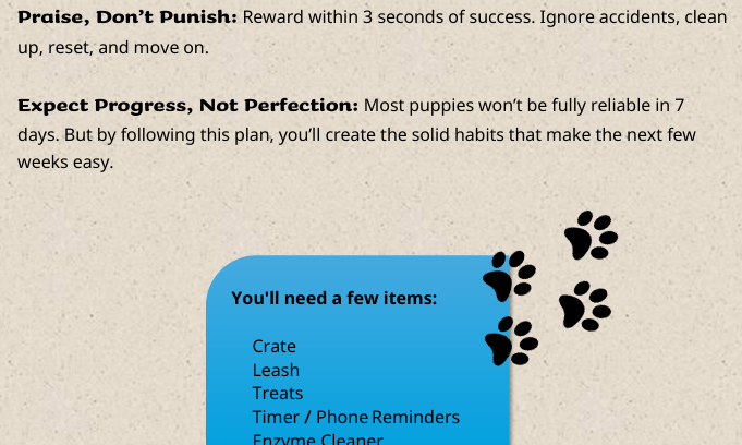 Important details card